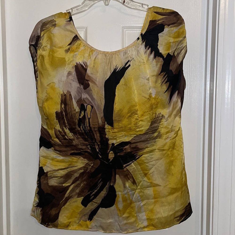 Cache Silk floral blouse 